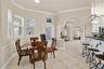 Spacious Breakfast nook with Lake and Swimming Pool Views