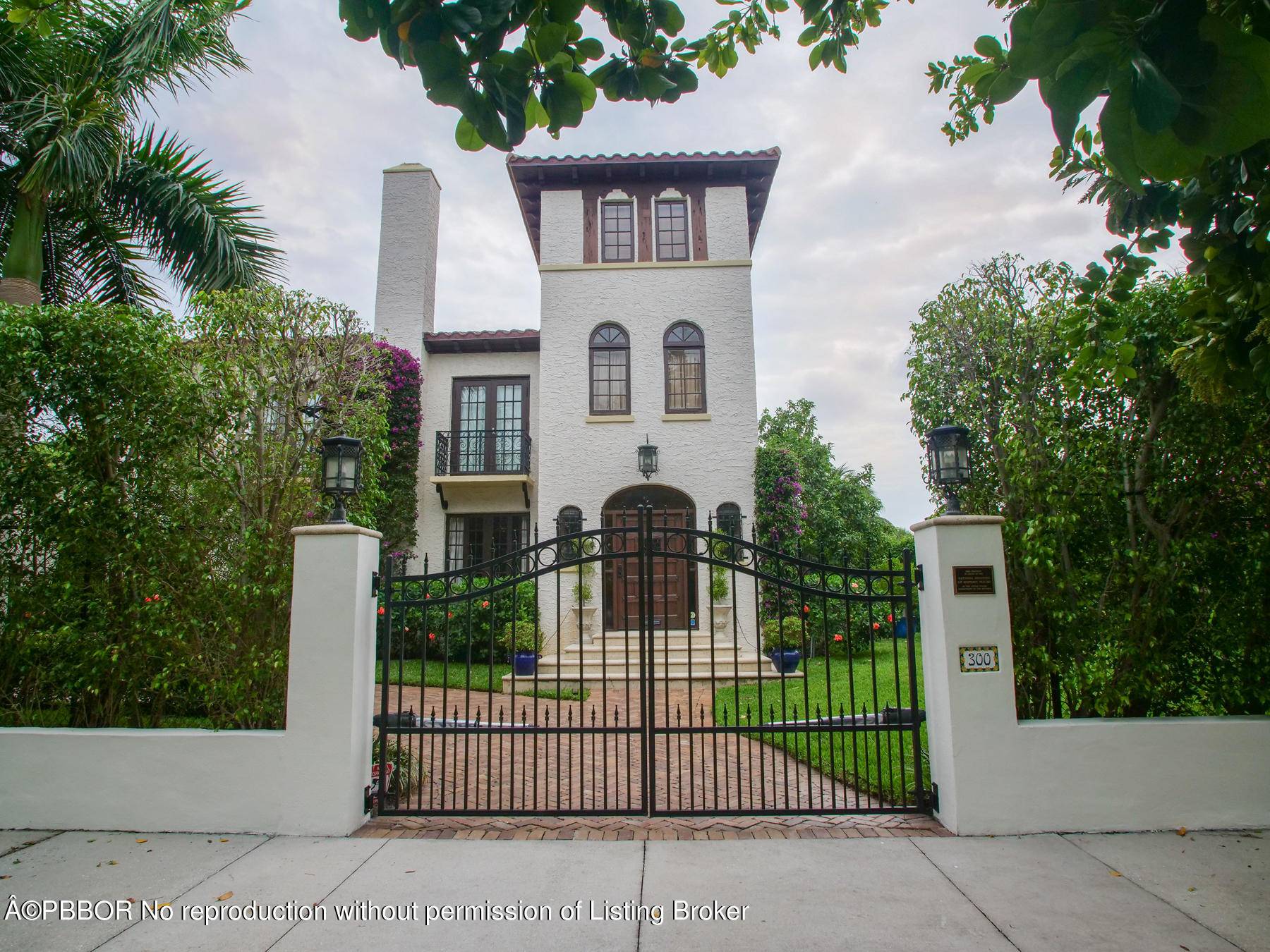 With a commanding presence on a prominent corner lot in El Cid, this magnificent Mediterranean home is listed on the National Register of Historic Places.