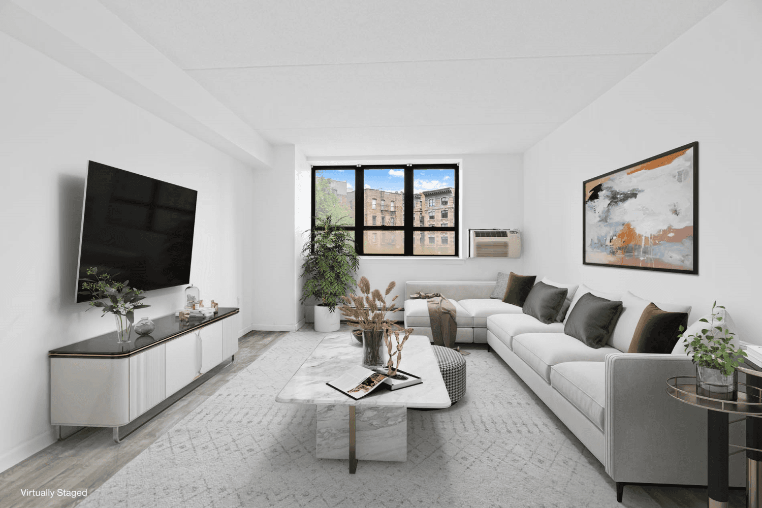 Welcome home to this newly renovated 1 bedroom, filled with light and overlooking the beautiful tree filled courtyard.