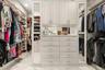 Primary closet with custom built ins