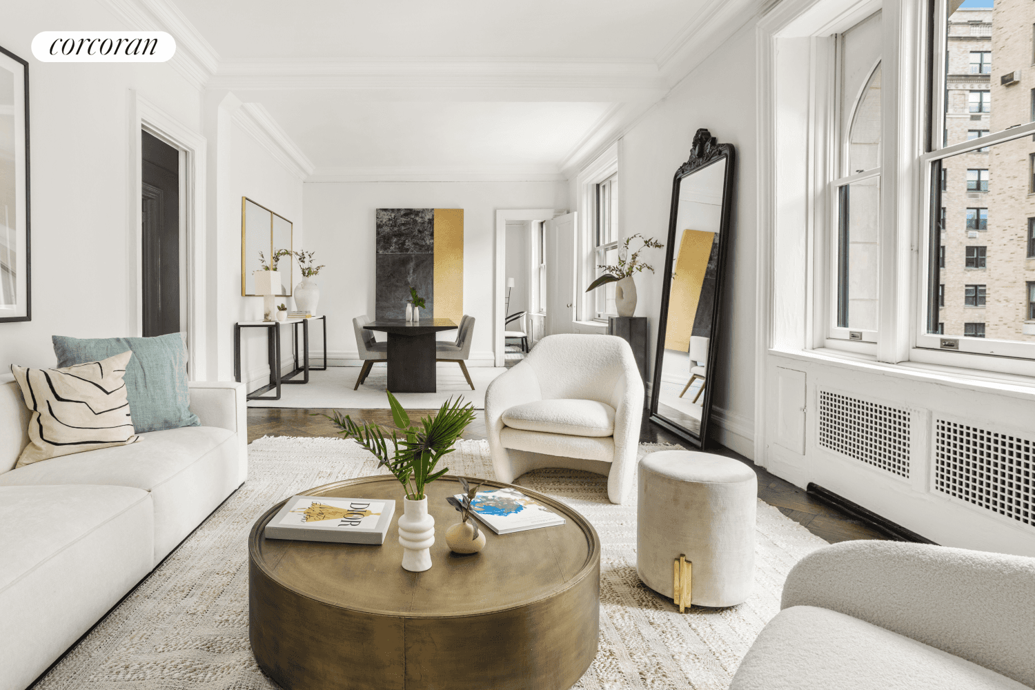 Offered for the first time in 50 years, 1261 Madison, Apartment 5N, is a grand, half floor 8 into 7 room property located in a Landmarked Beaux Arts boutique cooperative ...