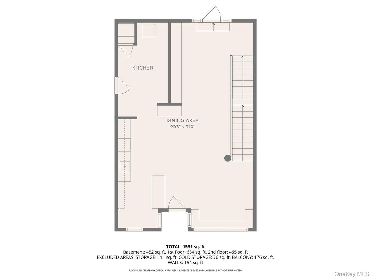 Ground Floor: Ordering, Kitchen, Dining Area