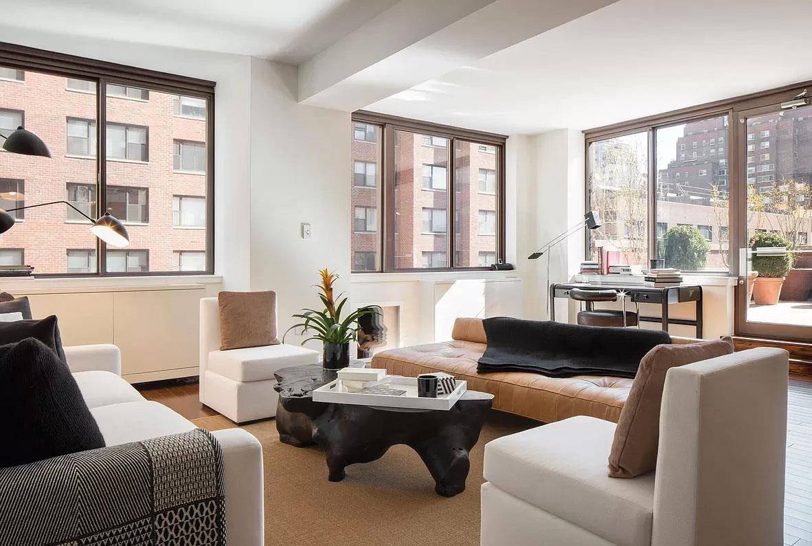 Expansive private terrace from this spacious 2 bedroom, 2.