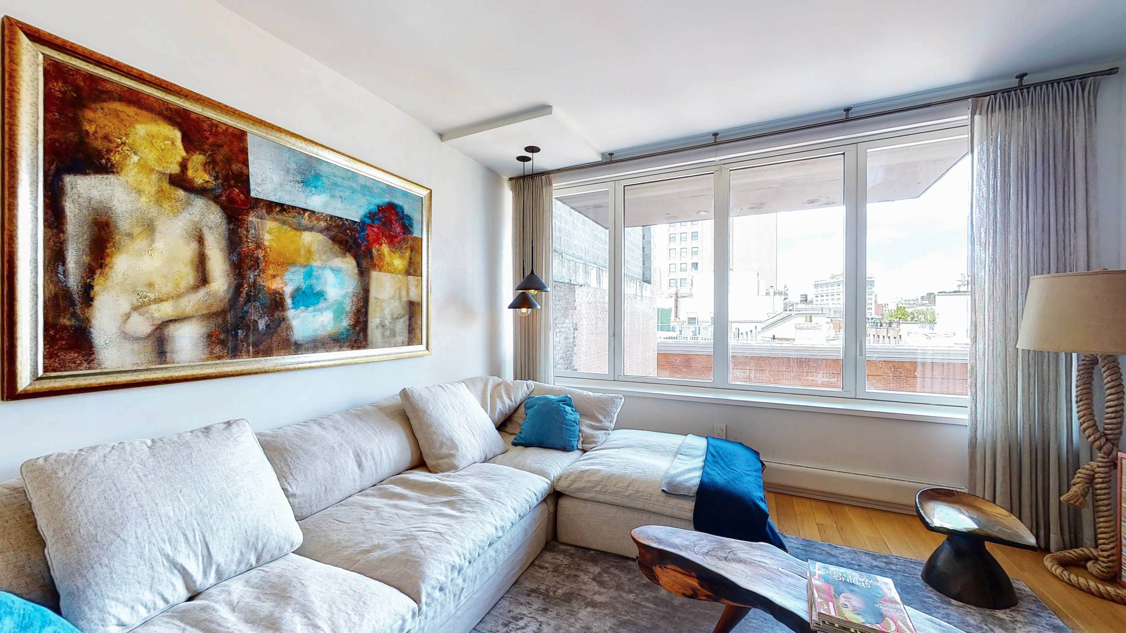 Move into this stunning, luxury TriBeCa three bedroom, three and a half bath condominium.