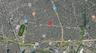 Aerial map of property and surrounding area