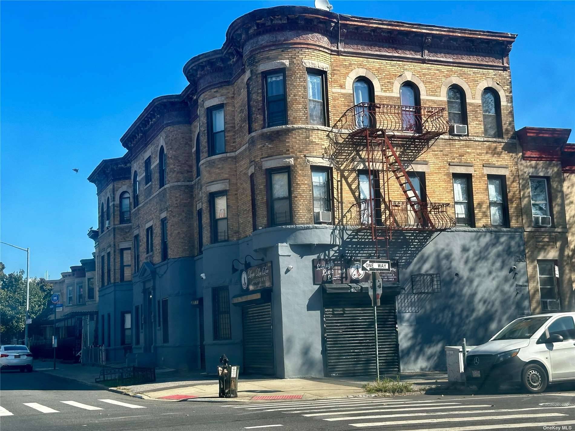 PRIME BUSHWICK INVESTMENT CORNER BRICK MIXED USE THREE STORY 10 UNITS ONE AND TWO SPACIOUS BEDROOMS BUILDING APARTMENTS PLUS STOREFRONT CURRENTLY BEING USED AS LIQUOR STORE.
