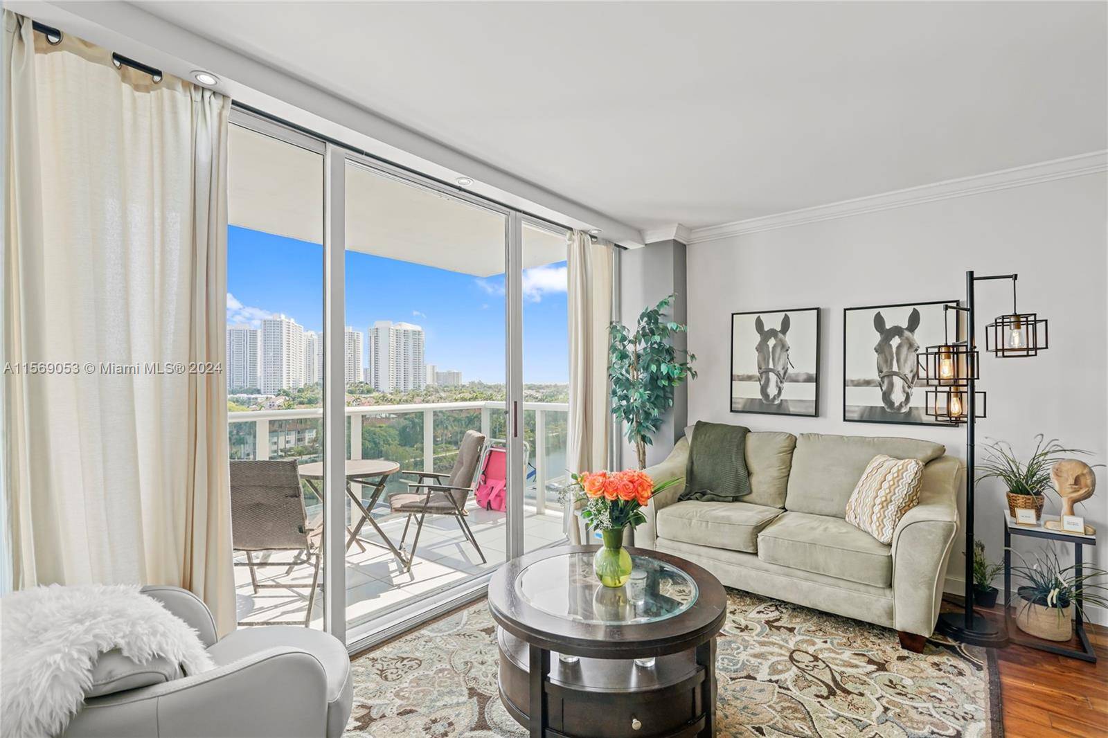 Beautiful renovated two bedroom condo located along Country Club Dr in the heart of Aventura next to the Turnberry golf.