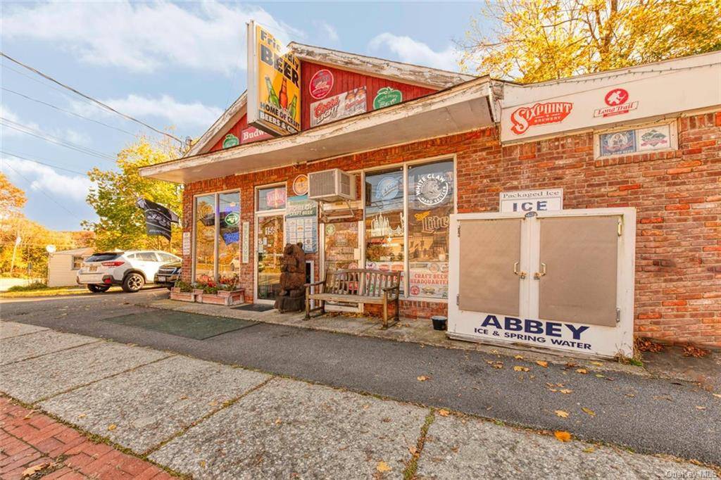 Lakefront commercial space being offered for sale, directly on Windermere Ave in Greenwood Lake, New York.