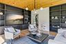 Den with beautiful custom built-ins