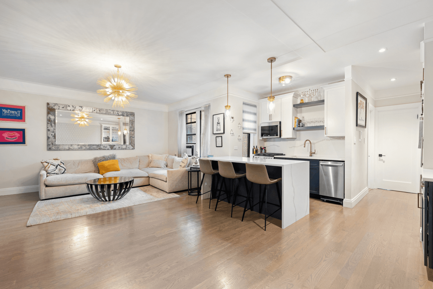 Contemporary design meets pre war charm in this recently renovated 1 bedroom, 1 bathroom co op nestled on a quiet tree lined street in Lenox Hill.