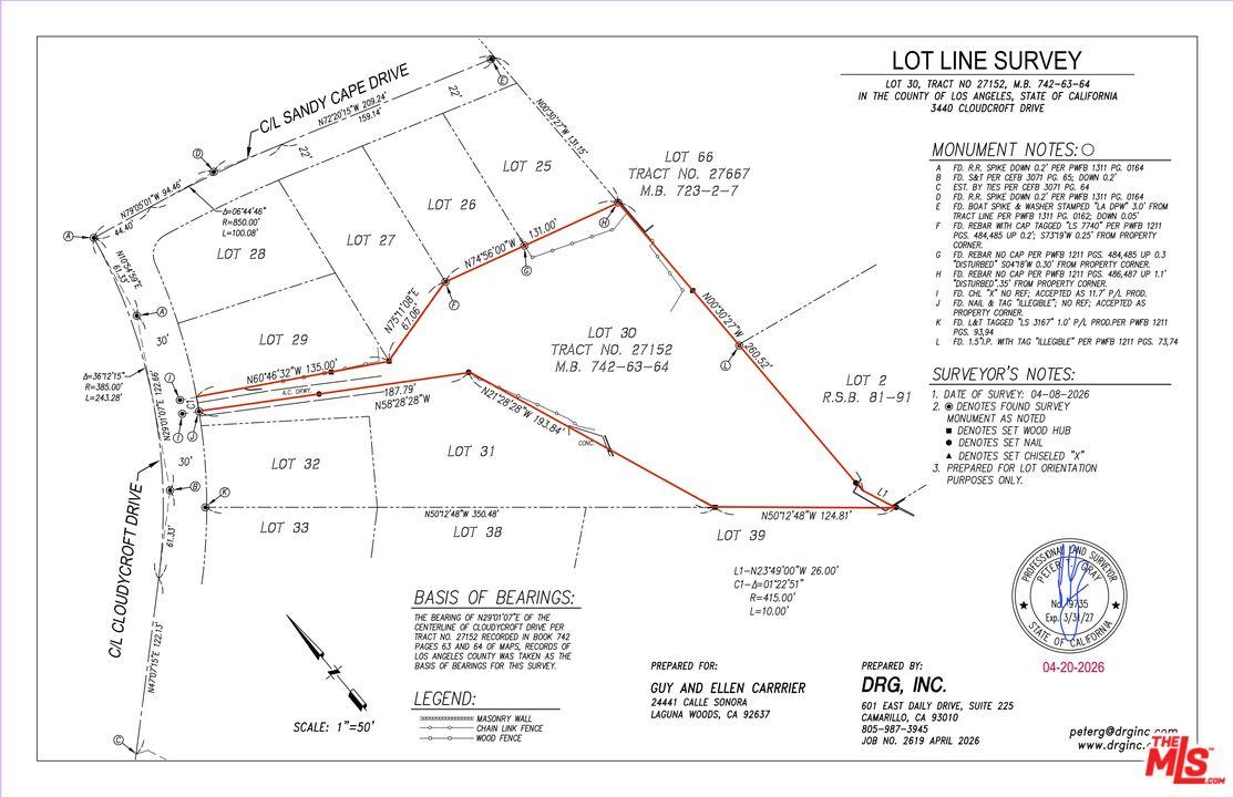 Survey Line Drawing