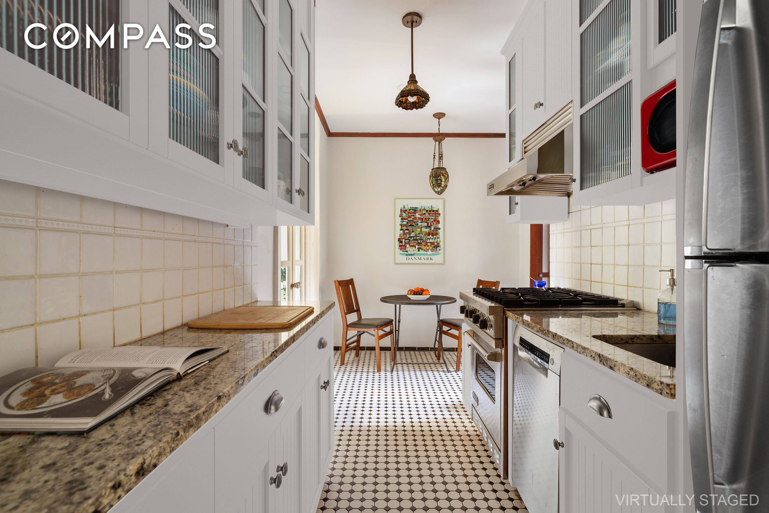 Residence 54 at 609 West 114th Street is a sprawling, renovated three bedroom home which perfectly marries prewar elegance with modern convenience given its gorgeous, recently redone kitchen and bathroom.