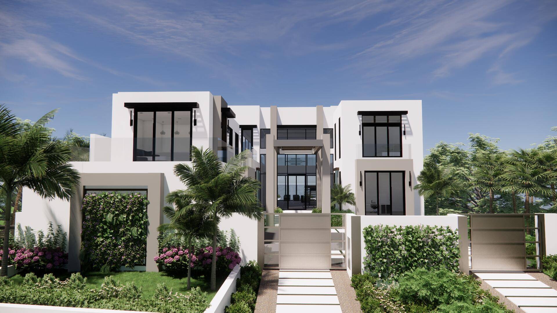 This Fabulous New Modern direct intracoastal waterfront home in West Palm Beach sits on a large 20, 000 square feet lot.