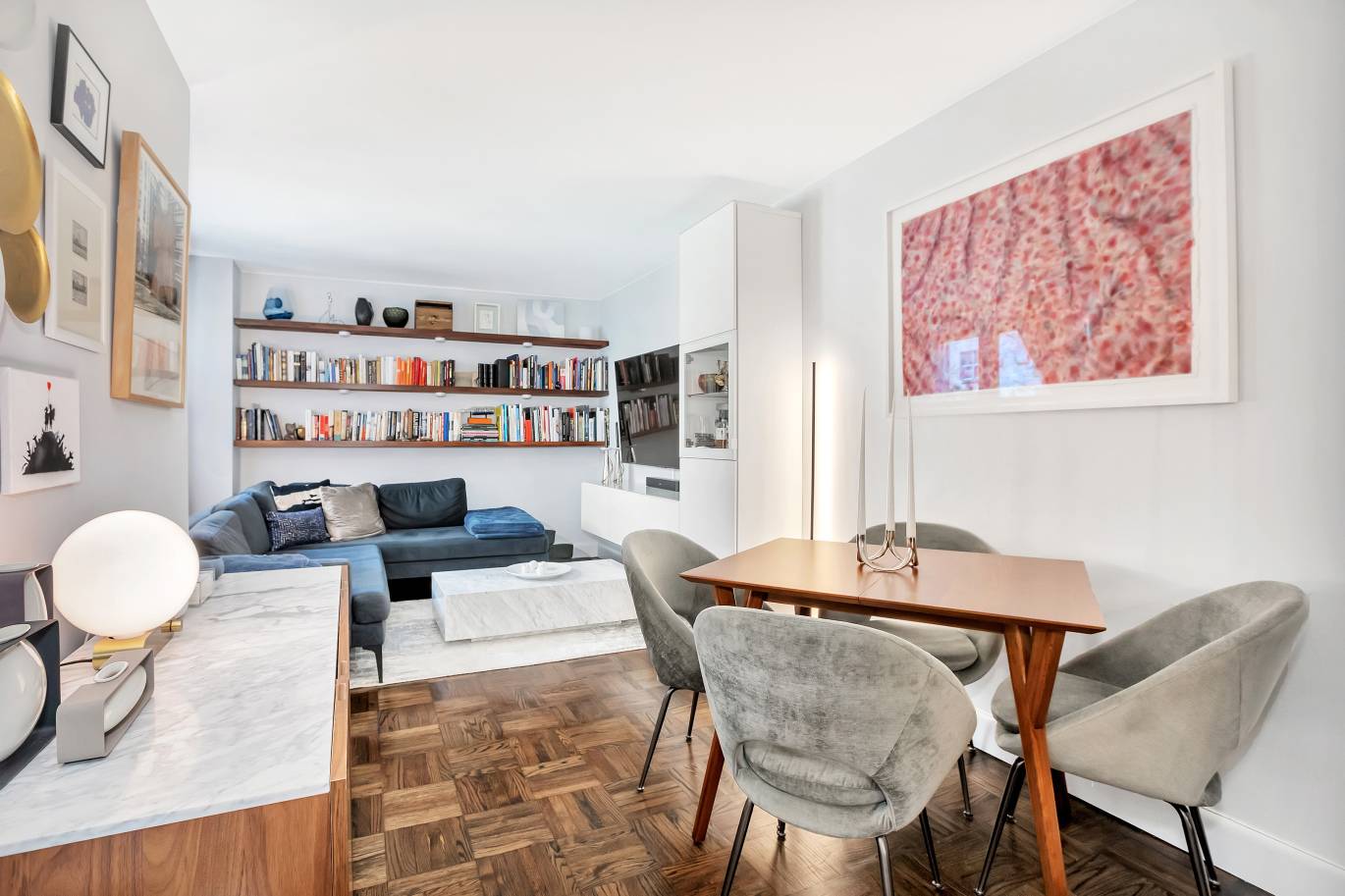 Move right into this flawless, gut renovated one bedroom, one bathroom home situated at the quiet rear of one Gramercy's most popular cooperatives.