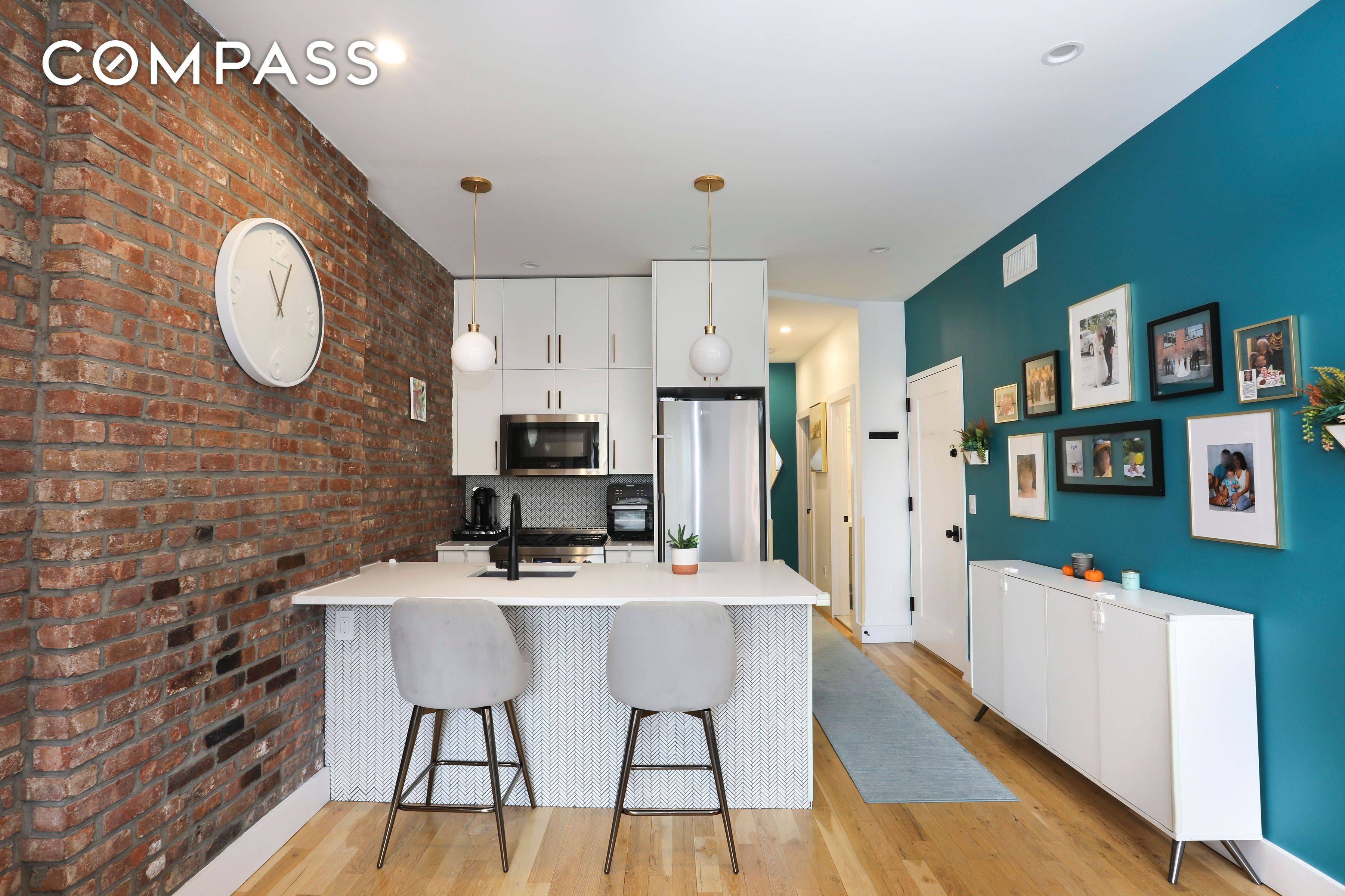 Converted in 2018, this newly built condo embodies aspects of traditional brownstone living with a modern aesthetic.