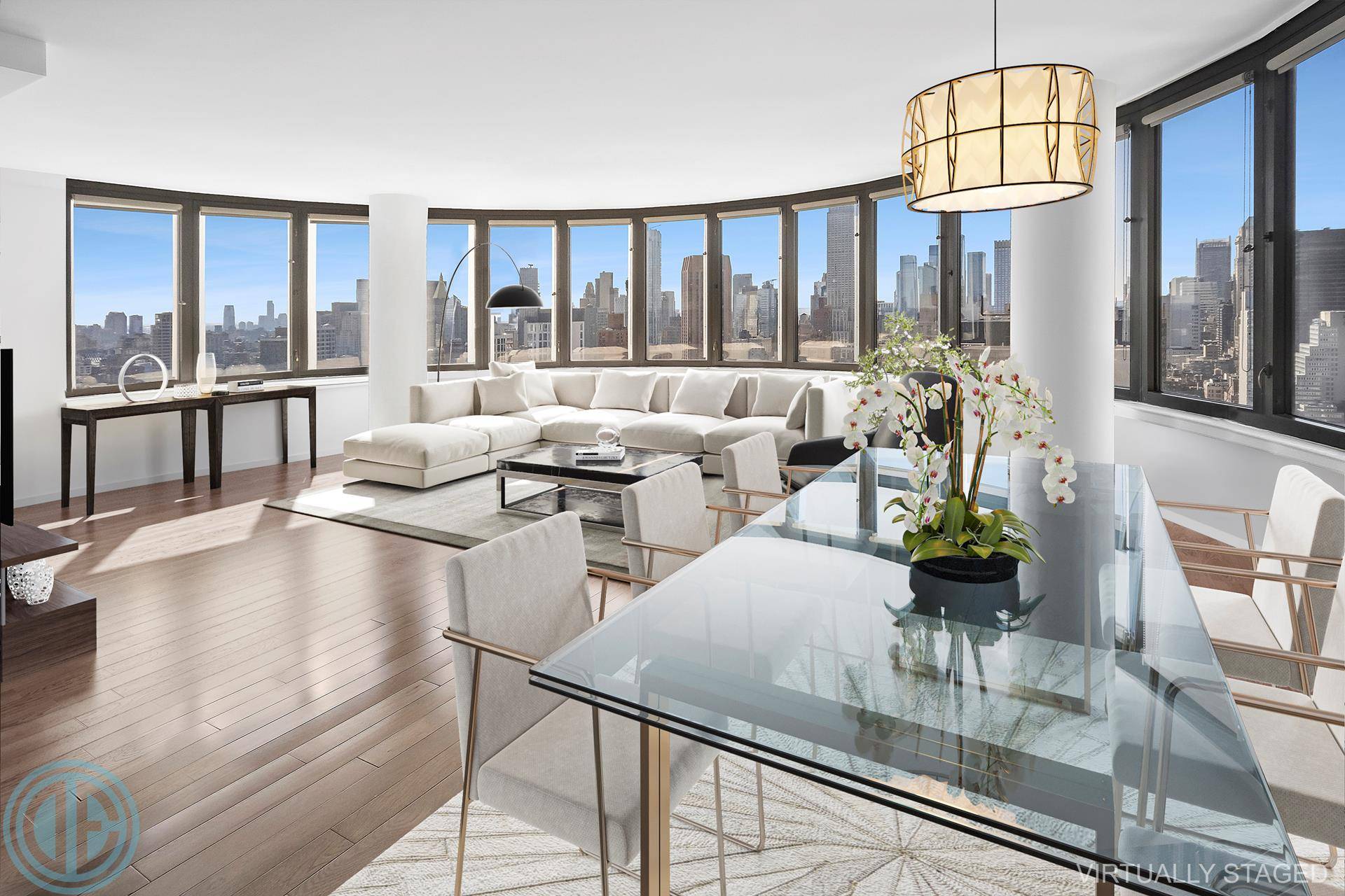 THE CORINTHIAN CONDOS 46th Floor Spectacular the best plus one renovated two bedroom two bathroom condo with Panoramic views from every room of South Manhattan sky line Empire State Building, ...
