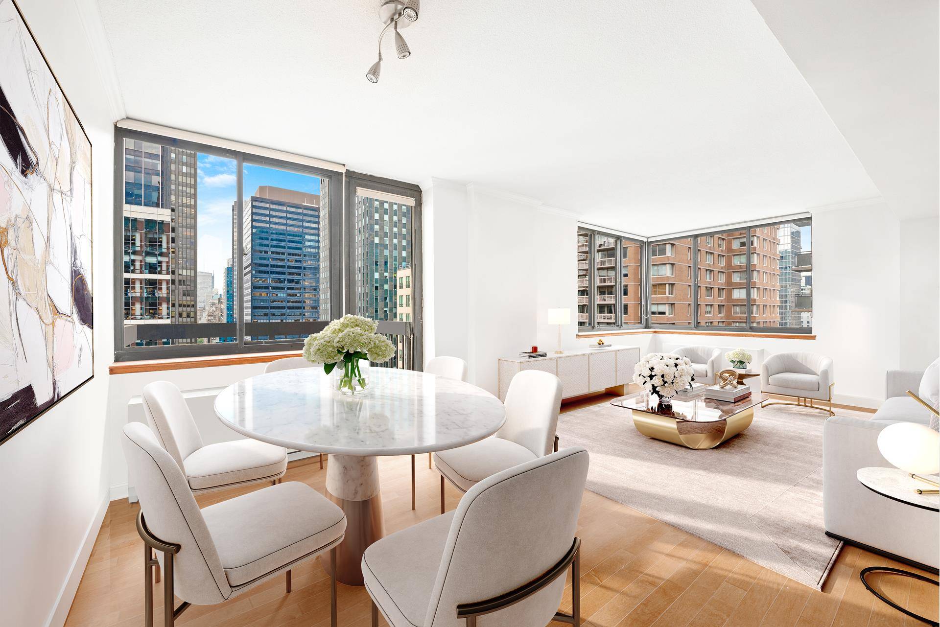 Renovated High Floor 2 Bed 2 Bath Condo with City Views and a BalconySituated on the 35th floor, this quiet and bright 2 Bedroom 2 Bath condominium features a gracious ...