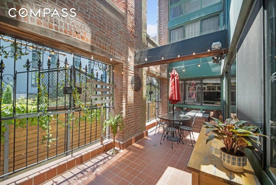 PRIVATE PATIO ! Bright, loft like, 2 Bed 2 Bath condo with substantial, private patio in the heart of brownstone Brooklyn.