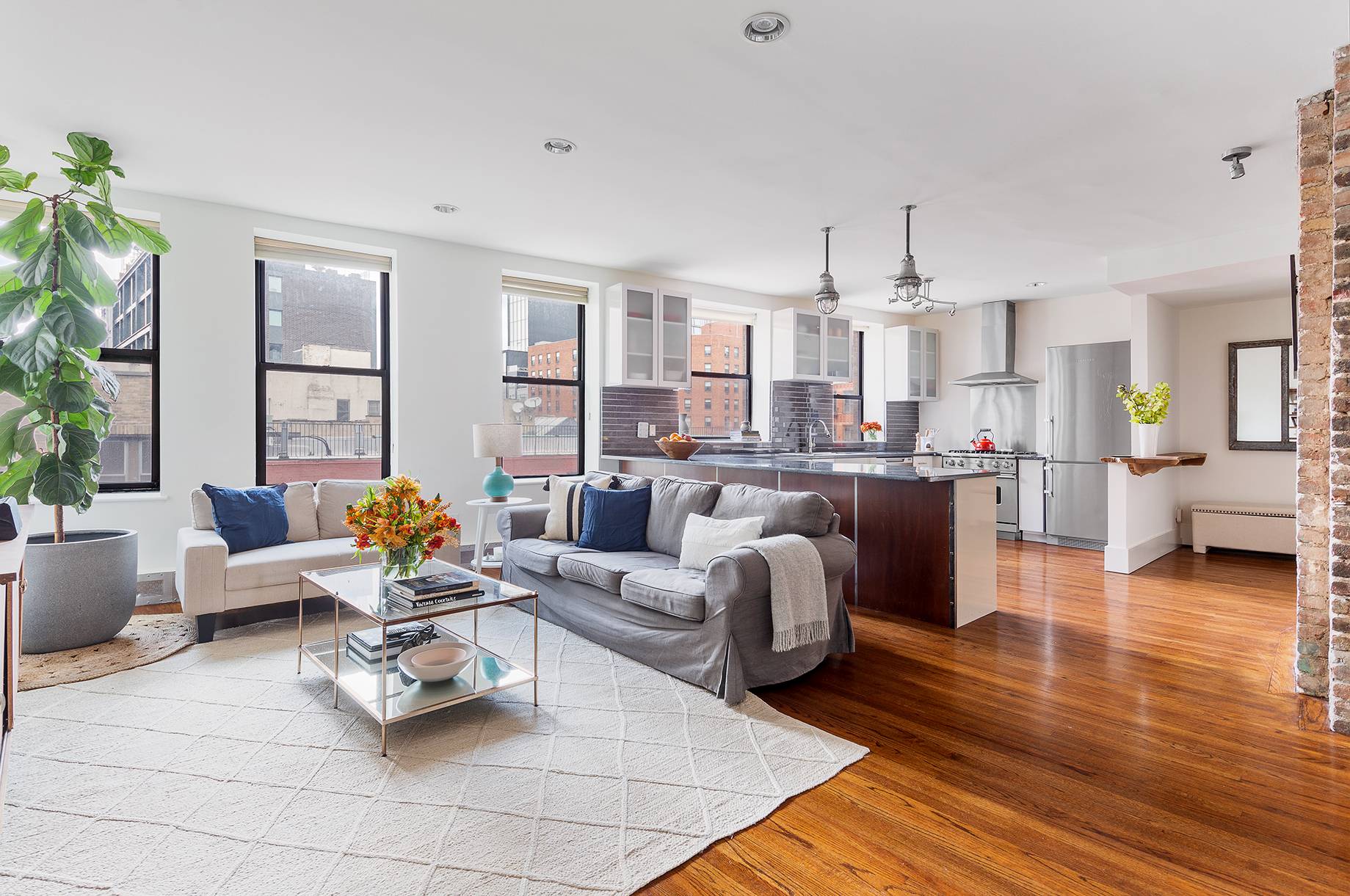 Spanning half the 4th floor of a pre war Nolita loft building is 4B, a rarely available 1, 182 square foot corner home with 12 oversized windows and three exposures ...
