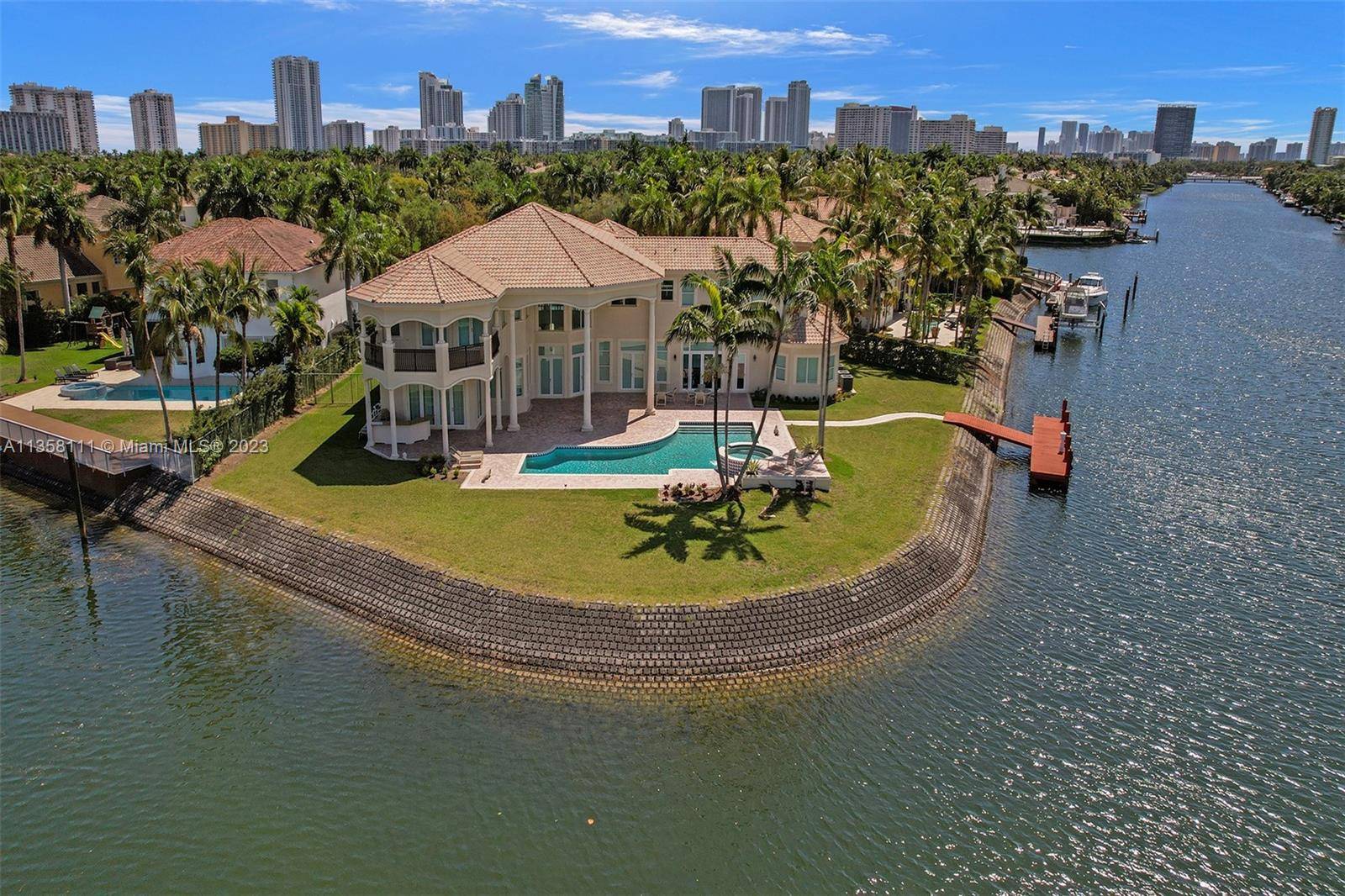 One of a kind waterfront custom built home has everything you would expect.