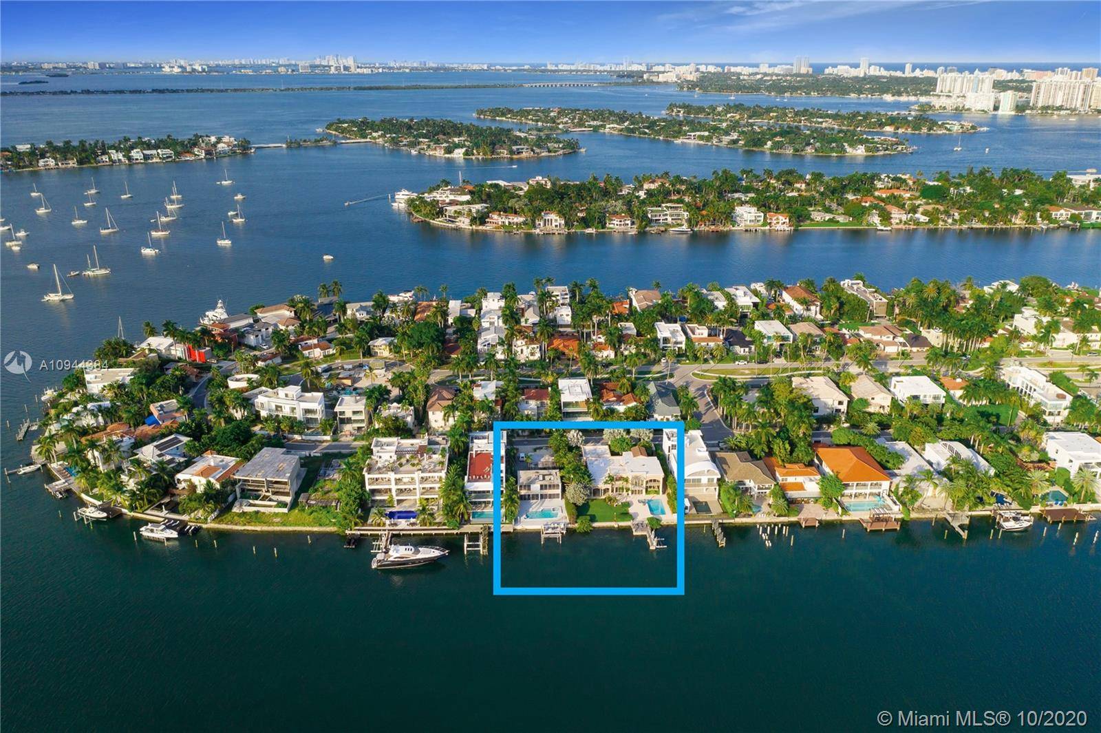 EXTREMELY RARE OPPORTUNITY to build your estate on 150' on water on a square half acre 150' wide by 140' deep with the very best views of downtown Miami from ...