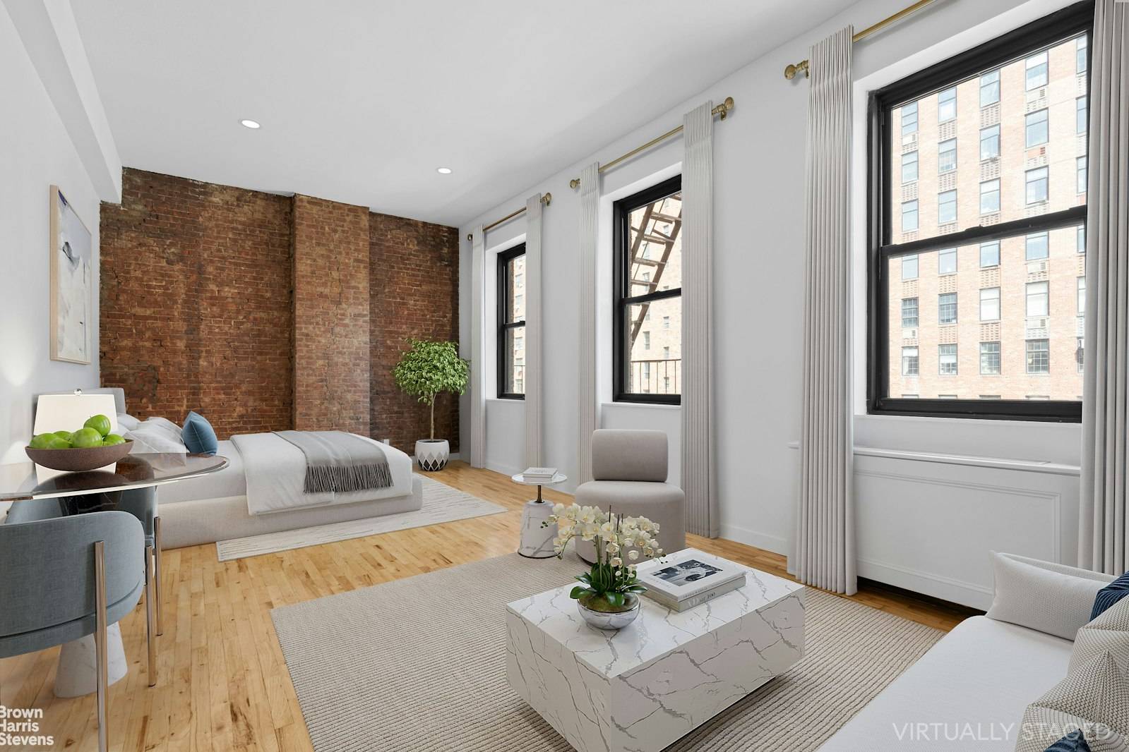 Move right in to this delightful and very spacious loft like studio, with two full walls of exposed brick which has been renovated with the utmost care and is the ...