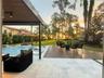Marble outdoor flooring and composite deck.