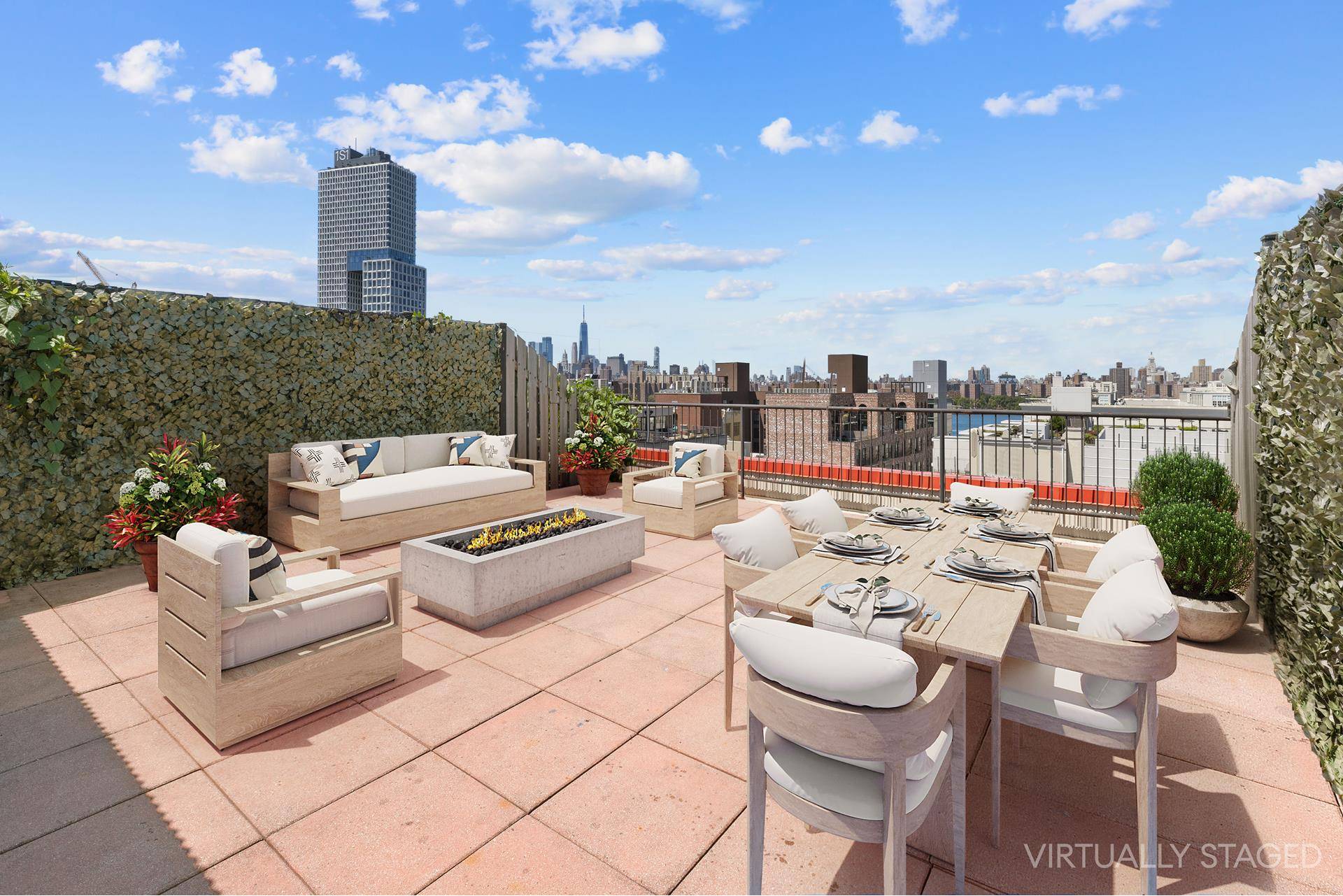 Oversized authentic loft 2 bedroom 1 Bathroom with an enormous private roof deck, views of Manhattan at the famed Mill Building.