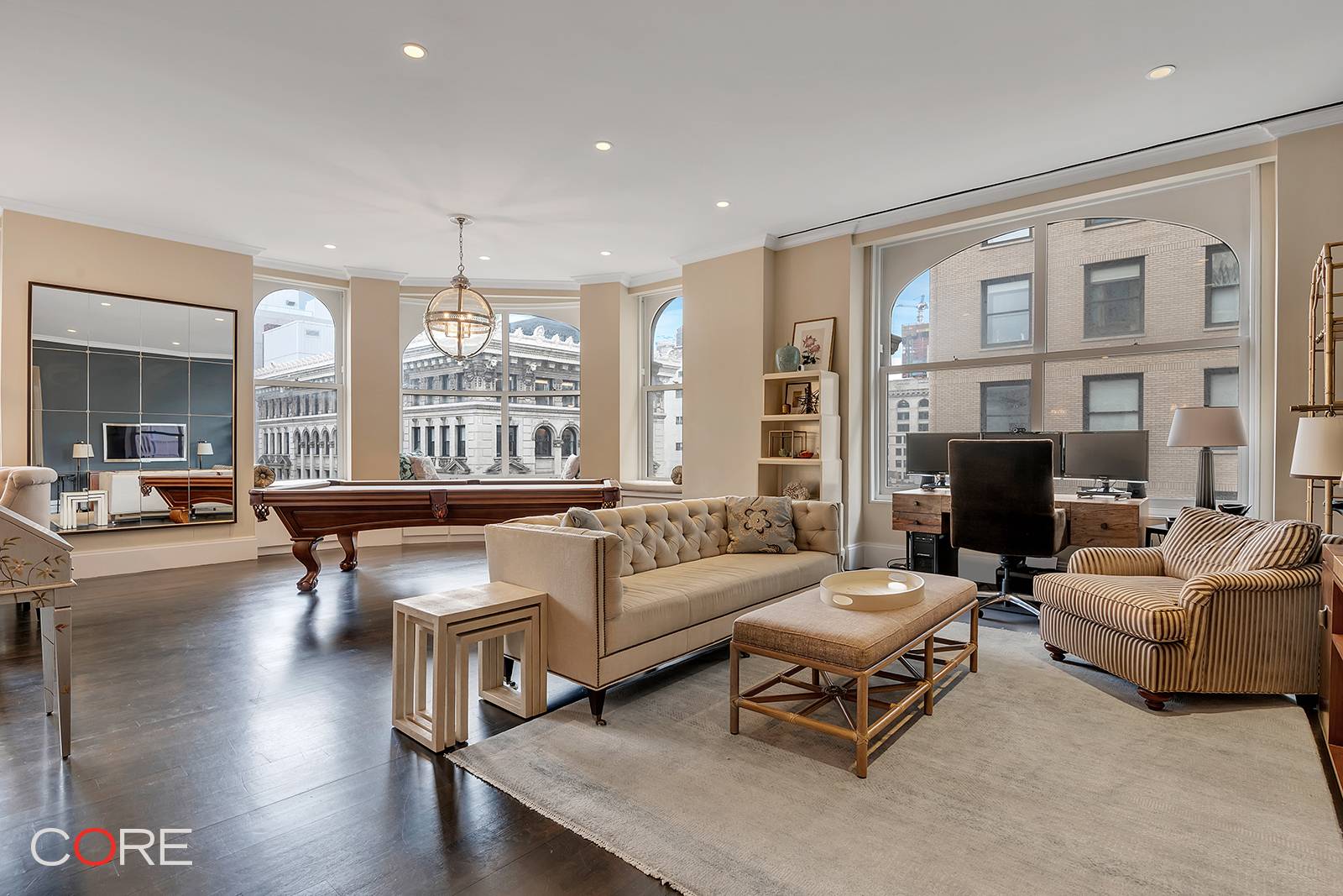 Overlooking Fifth Avenue, this coveted corner two bedroom, two bathroom loft seamlessly blends pre war grandeur with modern, top of the line finishes and premium fixtures creating a truly special ...
