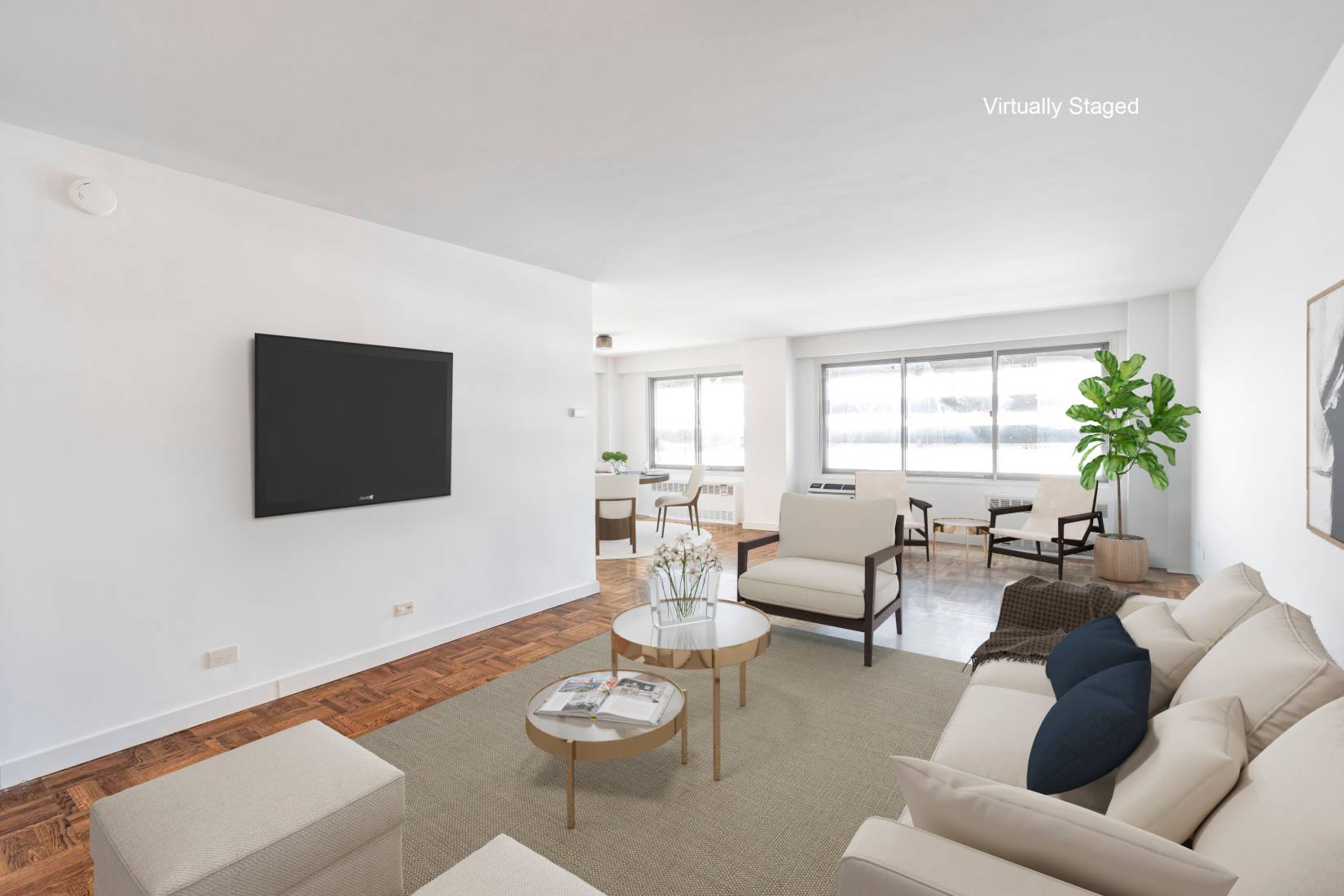 No Dogs allowed Minimum 1 Year lease Residence 10CD is a generously proportioned and bright 3 bedroom, 3 bath corner residence with an open living layout with views overlooking a ...