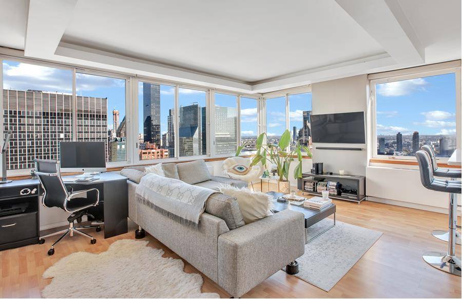 Perched on one of the highest floors in the Vanderbilt, this 1BR 1.