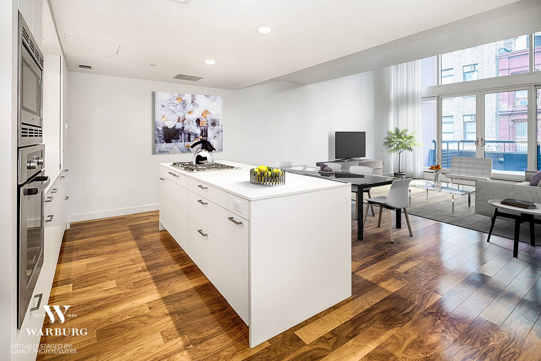 Residence 8D at 84 White Street in the heart of Tribeca is a bright and well appointed 1BR 1.