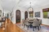 Dining room with custom built ins