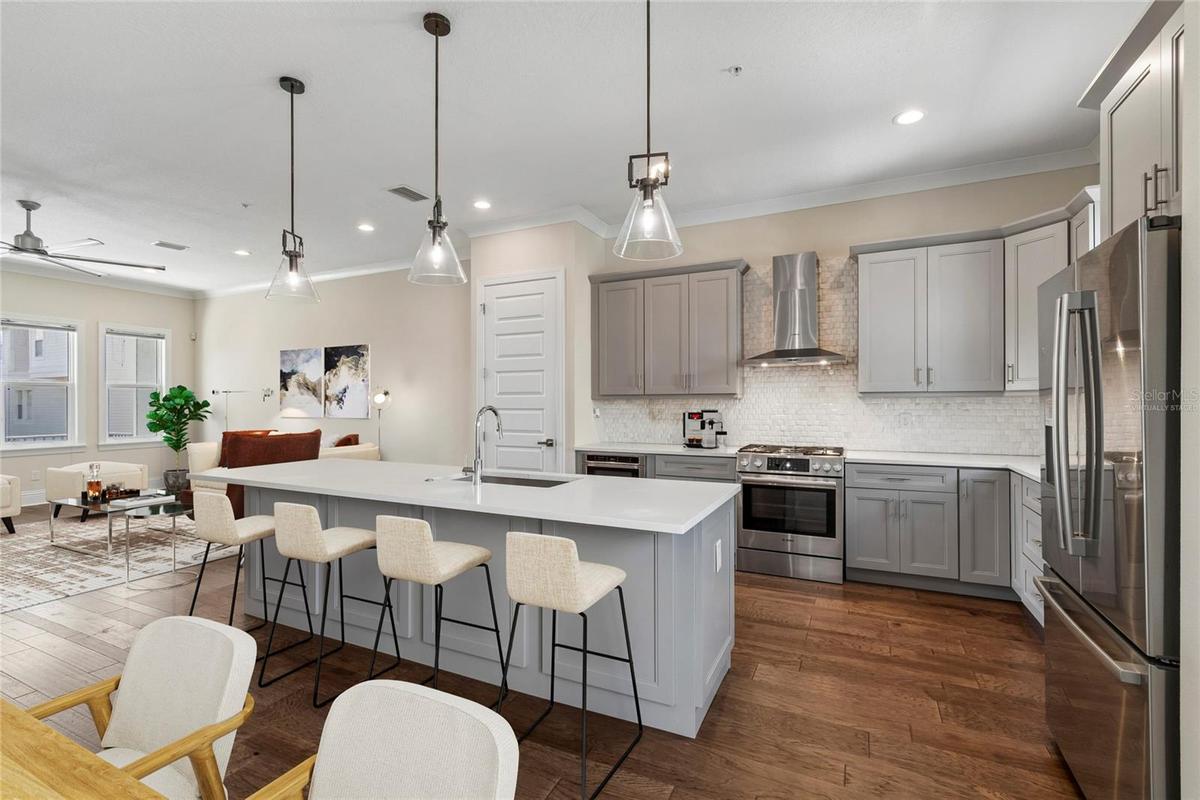 Kitchen, Living and Dining “virtually staged”