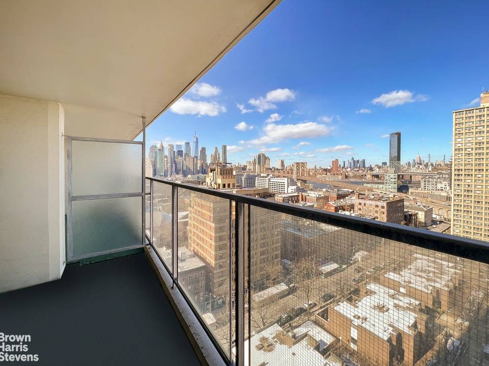 Great opportunity to purchase Spacious Studio with sweeping views of Manhattan and New York Harbor from your private balcony.
