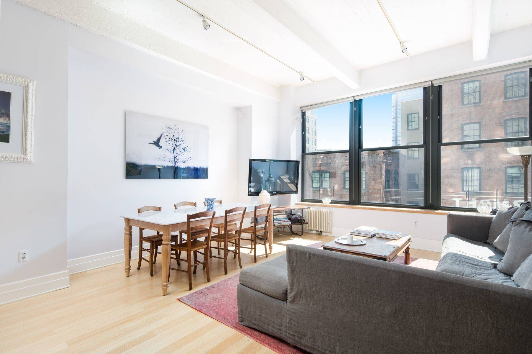 A chic, sun flooded and spacious loft in Dumbo's most coveted condominium located at 70 Washington Street.
