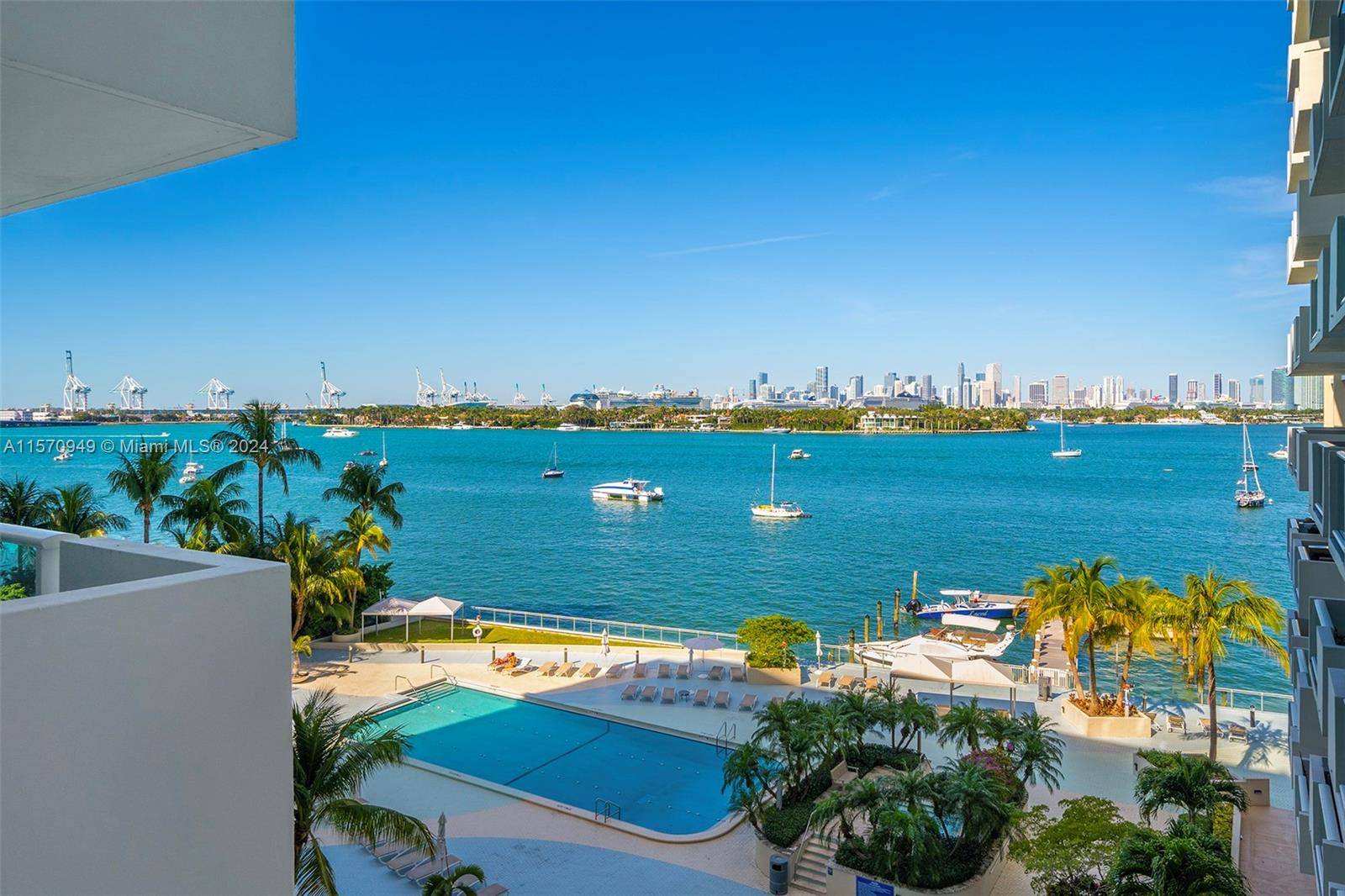 Stunning and expansive direct bay and Miami skyline views greet you upon entering unit 601.