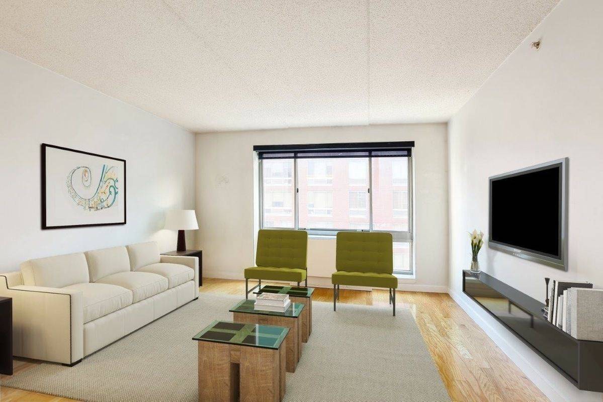NO FEE. Spacious, renovated, bright high floor one bedroom condominium is available for immediate occupancy at 555 West 23rd Street.