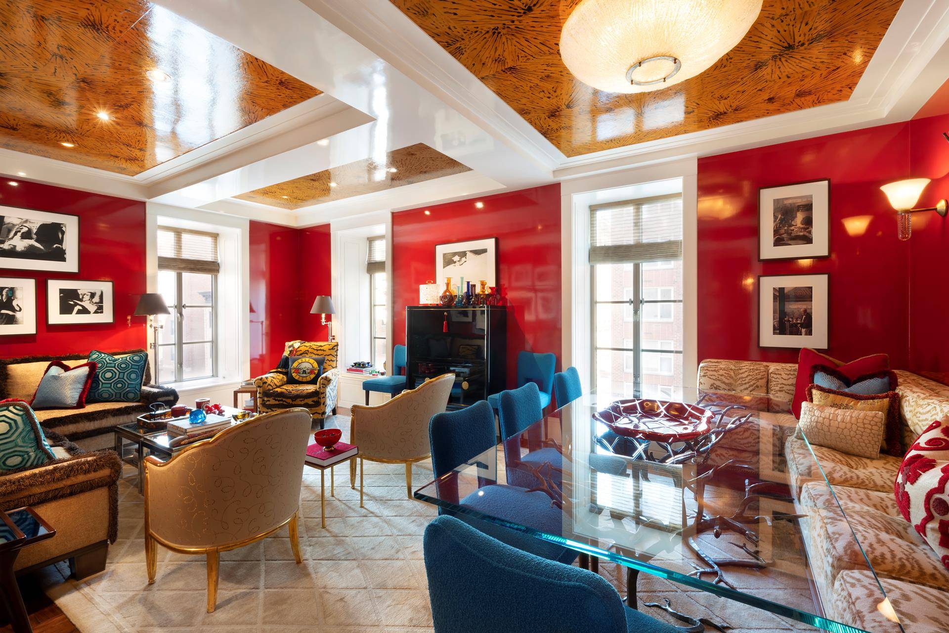 Luscious color and gleaming surfaces turn a city apartment into an alluring jewel box.