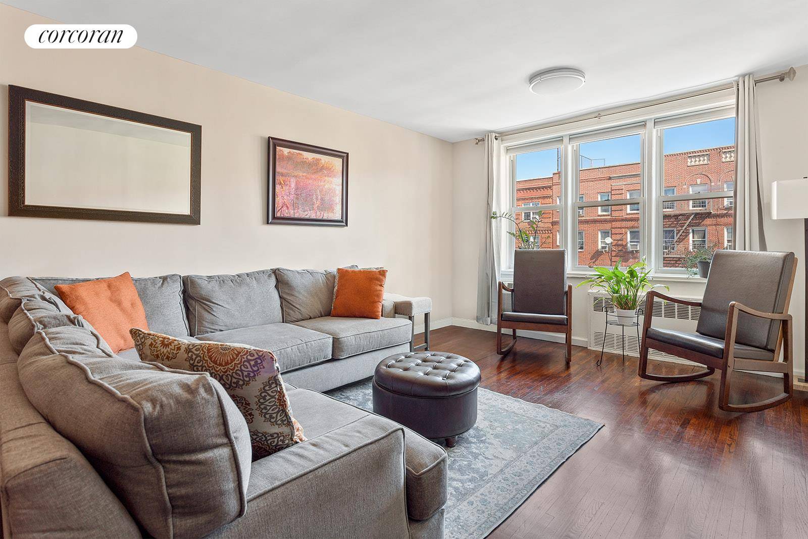 In the heart of Ditmas Park beautifully renovated large 2 bedroom apartment with views of the sky.