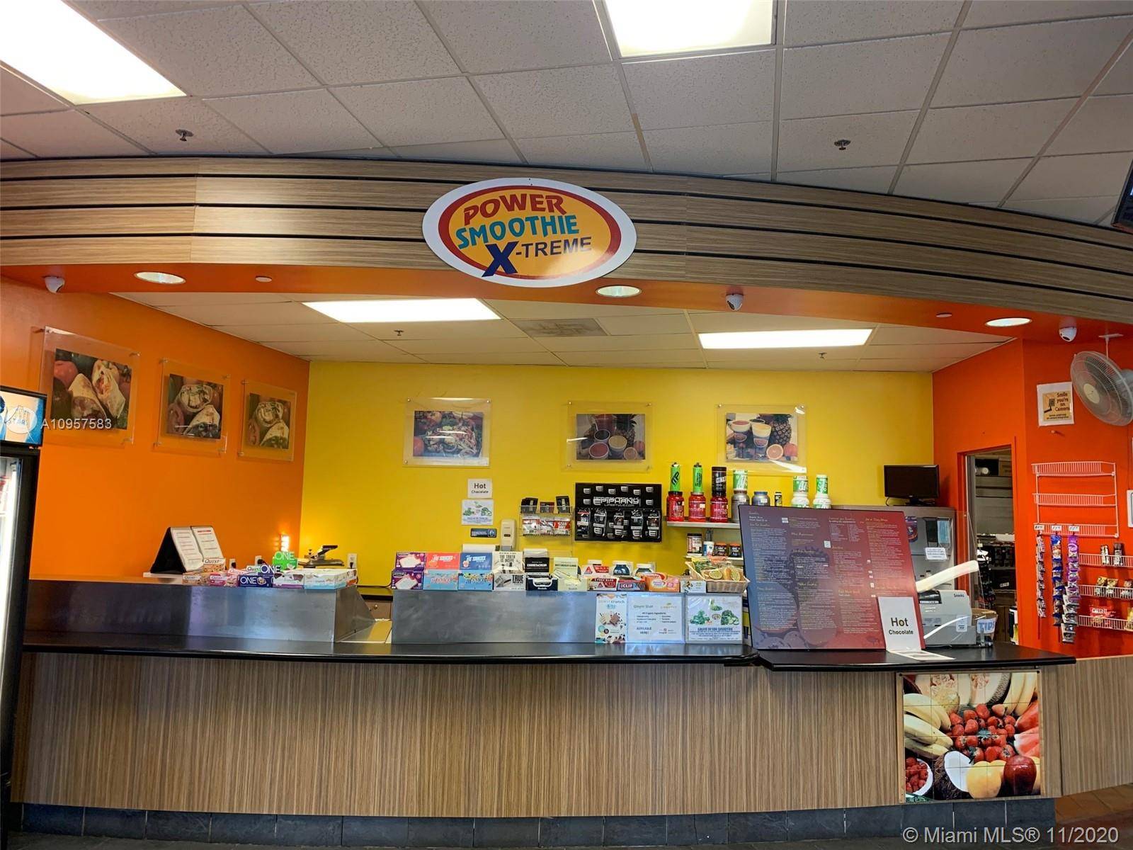 Smoothie Snack bar for sale inside the LA Fitness Gym located in Sunset Place.