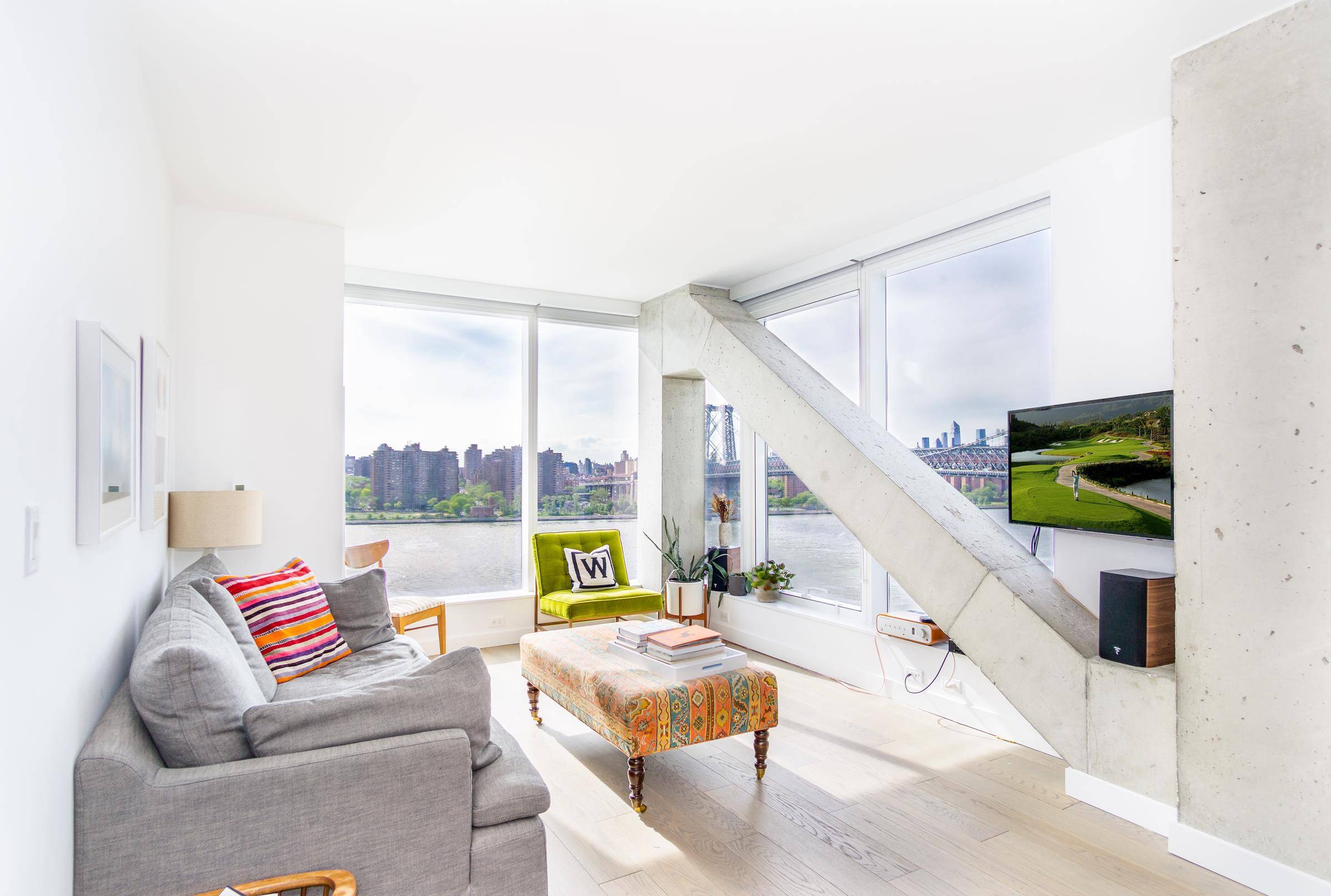 Lease Assignment on an absolutely INCREDIBLE 2 Bedroom 2 Bath unit in one of Williamsburg's most desired buildings !
