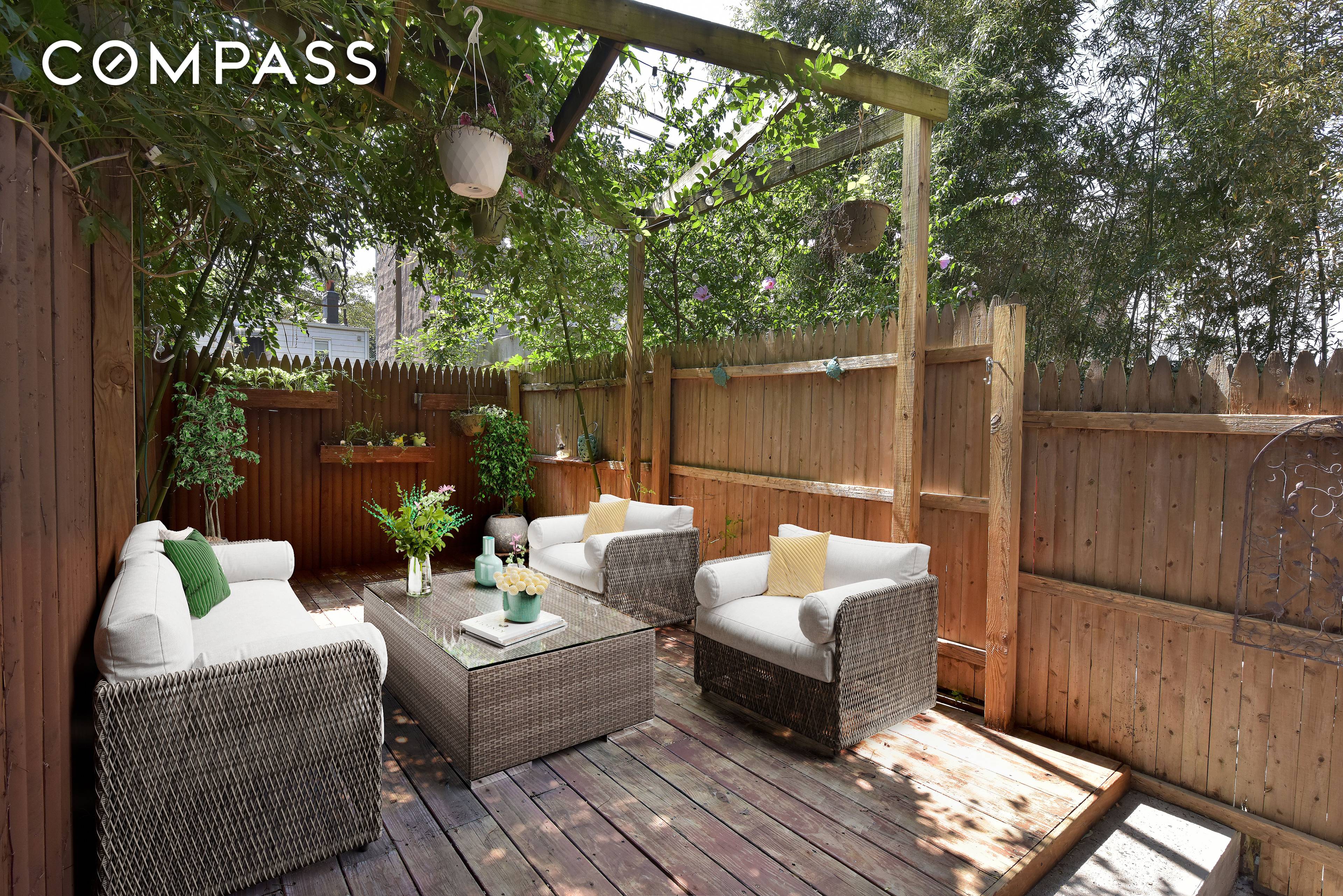 At nearly 1100 interior square feet, this South Slope Greenwood duplex features its own little slice of paradise in the form of a large dual level outdoor space.