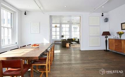 FURNISHED. This classic 2, 000sf approx loft is located on the best cobblestone block in Soho.