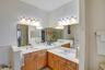 Dual sink vanity.