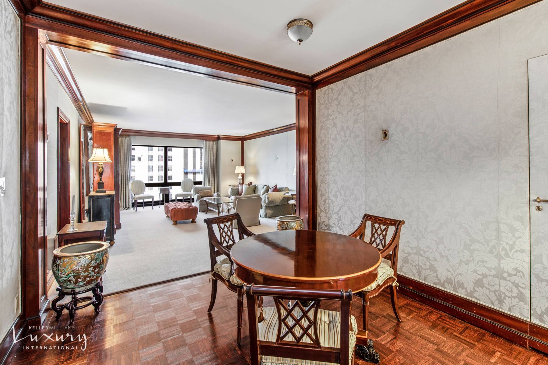 With spectacular views of Central Park, this elegant 1, 070 sq.