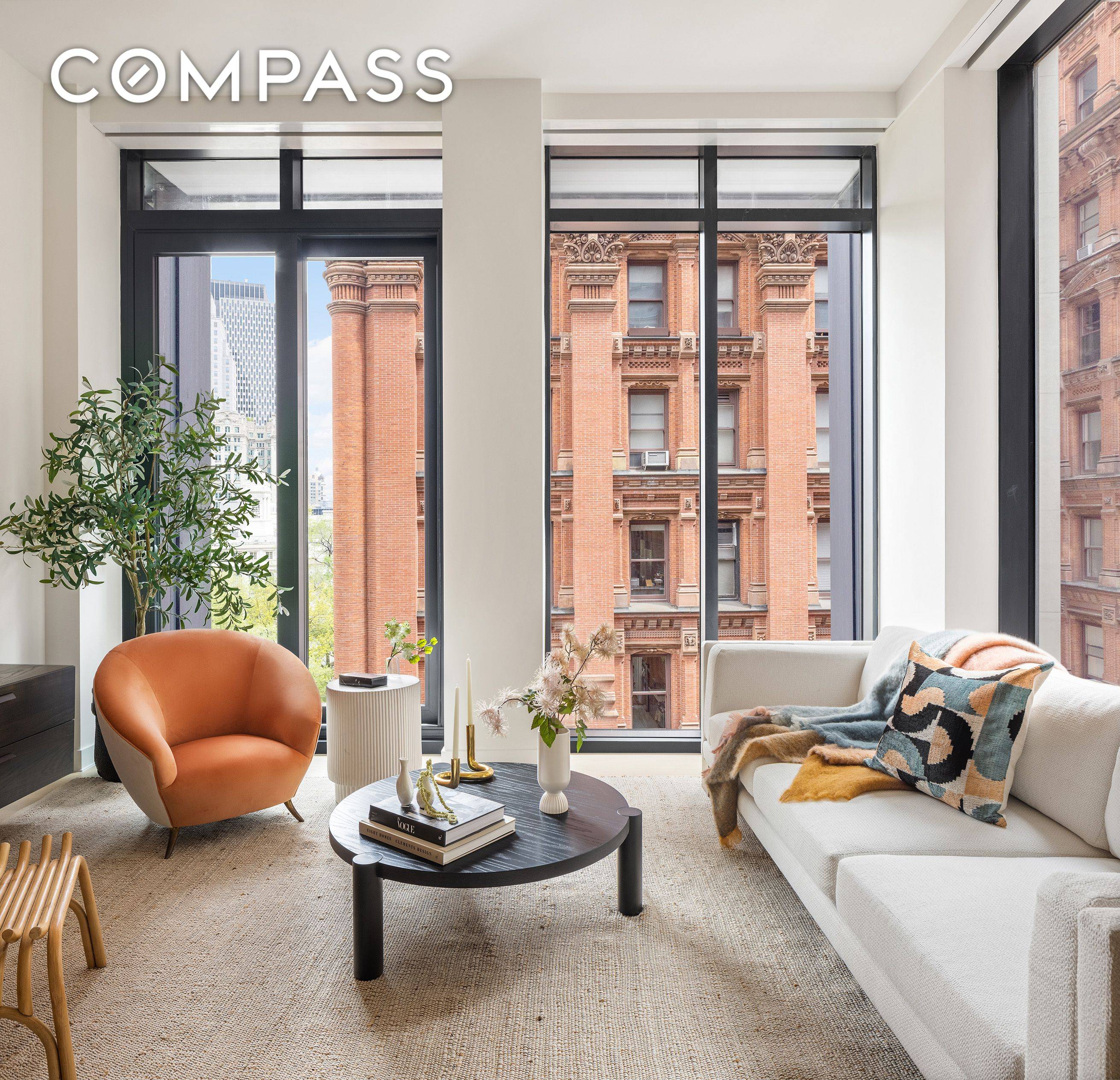 Immediate Occupancy ! Overlooking Tribeca and City Hall Park, this is the first residential property in New York City by Pritzker Prize winning architect Richard Rogers, Rogers Stirk Harbour Partners.