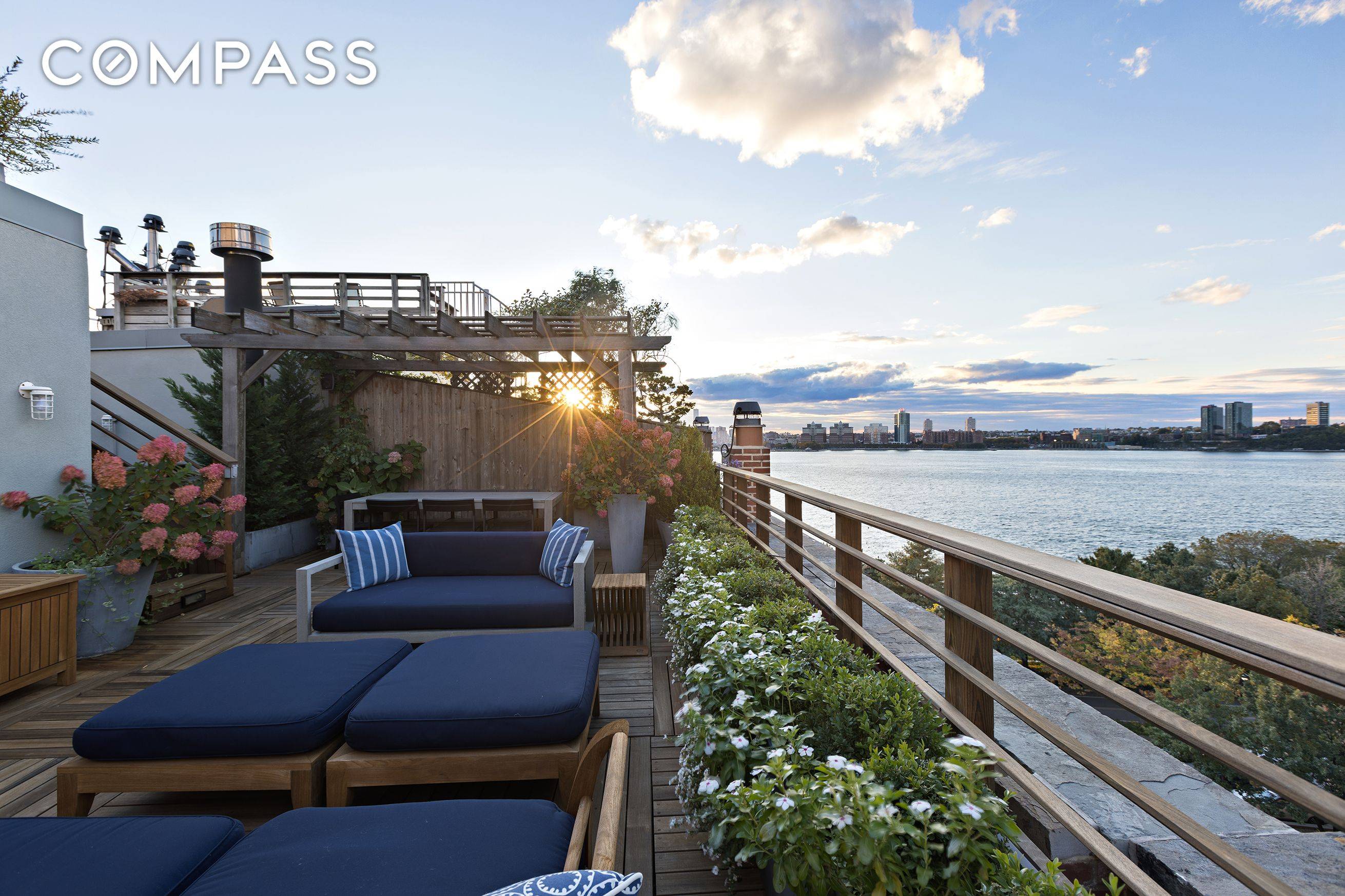 Unique and rare duplex loft penthouse in the heart of the vibrant West Village, perched atop a boutique cooperative, with breathtaking Hudson River views.
