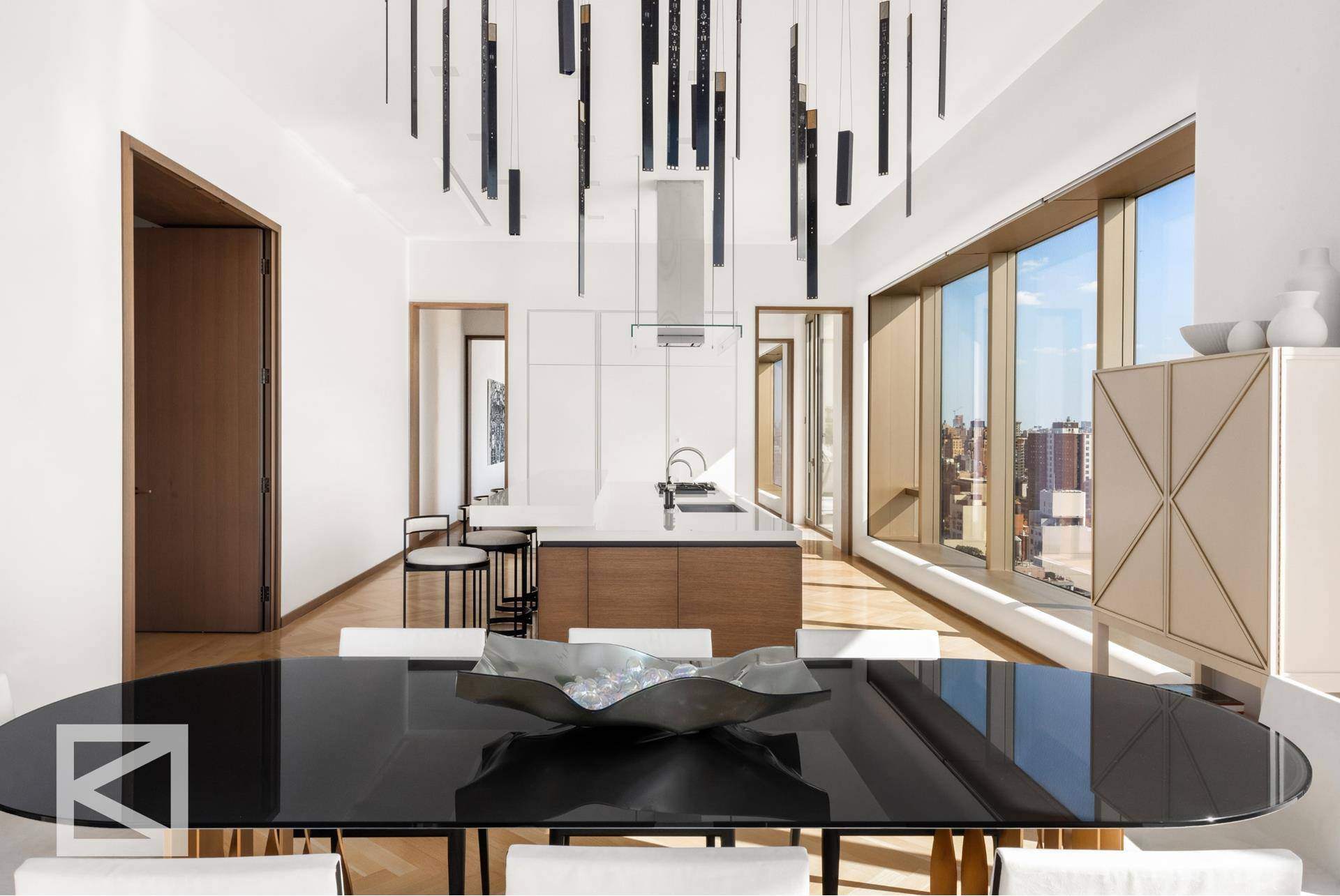 Elevated high above downtown Manhattan, this penthouse graces the summit of the iconic Norman Foster tower, a symbol of luxury in the heart of downtown.