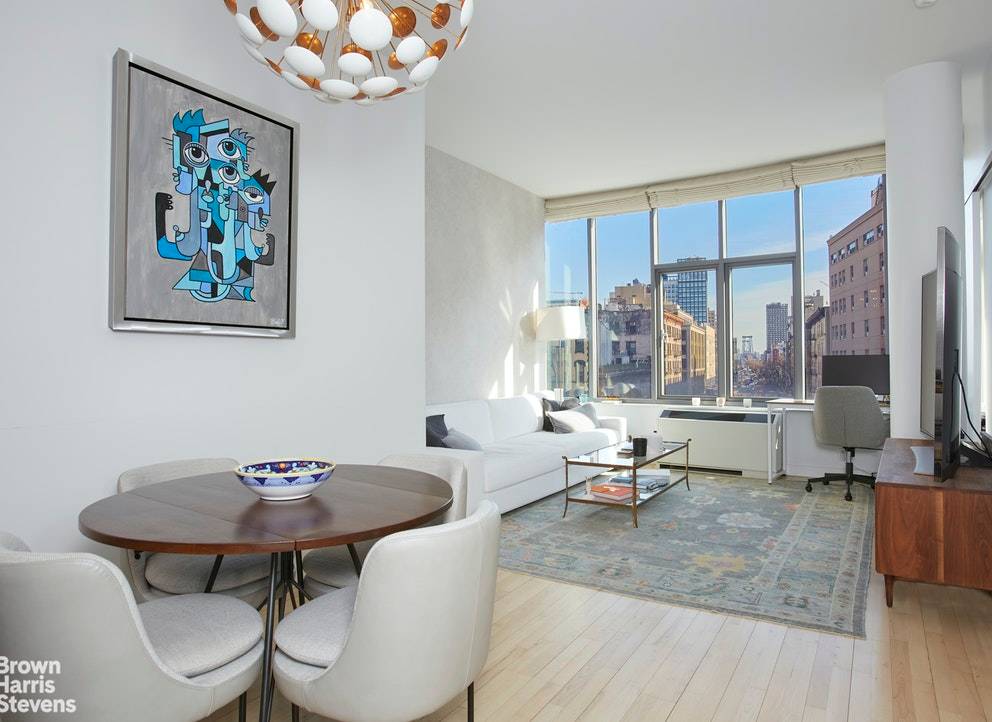 This renovated one bedroom, one bath apartment is located in the pristine 210 Lafayette Condominium.